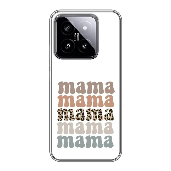 Чохол з принтом «Текстовий колаж мама» для Xiaomi 14 Чохол з принтом «Текстовий колаж мама» для Xiaomi 14