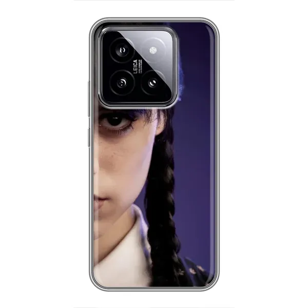 Чохол з принтом «Загадковий погляд Венздей» для Xiaomi 14 Чохол з принтом «Загадковий погляд Венздей» для Xiaomi 14