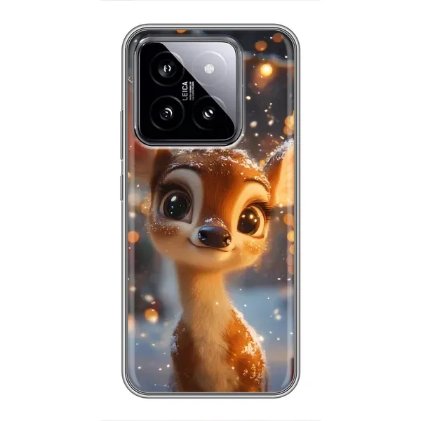 Чохол з принтом «Оленятко серед гірлянд» для Xiaomi 14