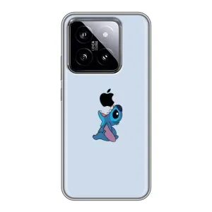 Чохол з принтом Стіч на Xiaomi 14 (Stitch apple)