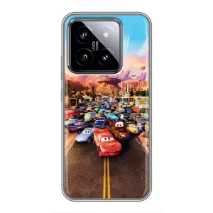 Силіконовий чохол Маквін для Xiaomi 14 (Тачки на трасі)
