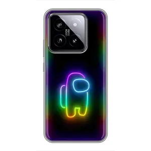 Чехол Амонг Ас для Xiaomi 14 (AlphaPrint) (Яркий скин)