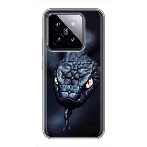 Чехол с принтом «Черная змея» для Xiaomi 14