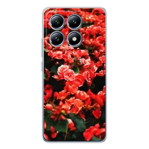 Чехлы с Цветами для Xiaomi 14T Pro (VPrint) (Цветы красные)