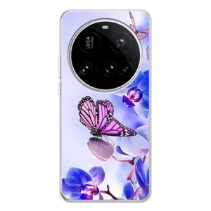 Чехлы с Цветами для Xiaomi 15 Ultra (VPrint) (Бабочка на цветочке)