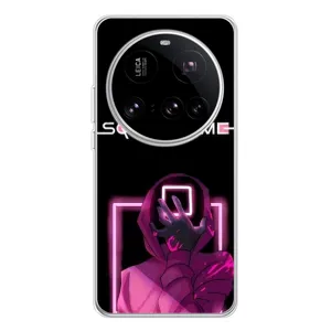 Чехол Гра в кальмара для Xiaomi 15 Ultra (Неоновый охранник игры)