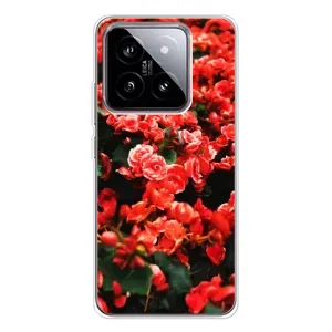 Чехлы с Цветами для Xiaomi 15 (VPrint) (Цветы красные)
