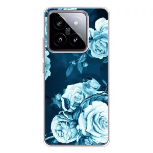Чехлы (ART) Цветы на Xiaomi 15 (VPrint) (Голубые Бутоны)