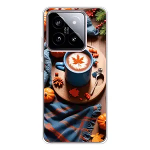 Чохол з принтом «Кава і гарбузики» для Xiaomi 15