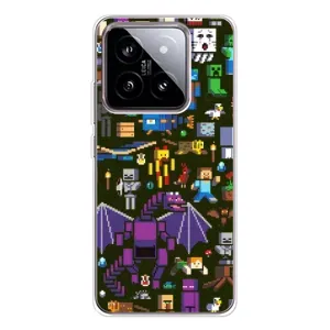 Чохол Майнкрафт на Xiaomi 15 (AlphaPrint) Minecraft (Колаж Майнкрафт)
