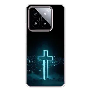 Чехол для Xiaomi 15 (AlphaPrint) - (Христианские) (Крест и город)