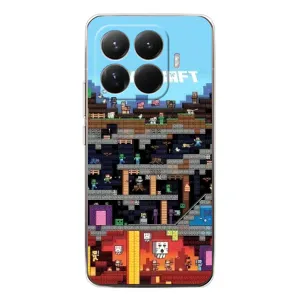 Чохол Майнкрафт на Xiaomi 15T Pro (AlphaPrint) Minecraft (фон Minecraft)