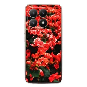 Чехлы с Цветами для Xiaomi 15T (VPrint) (Цветы красные)