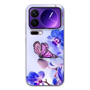Чехлы с Цветами для Xiaomi 17 Pro Max (VPrint) (Бабочка на цветочке)