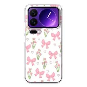 Чохол з бантиками на Xiaomi 17 Про Макс (Банти і квіти)