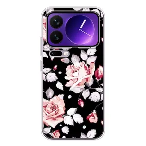 Чехлы с Цветами для Xiaomi 17 Pro Max (VPrint) (Цветочки на черном)