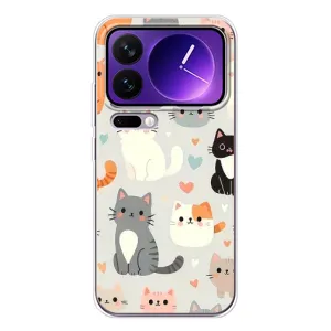 Чехол с принтом «Коллаж котов» для Xiaomi 17 Pro Max