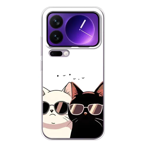 Чехол с принтом «Коты в очках» для Xiaomi 17 Pro Max Чехол с принтом «Коты в очках» для Xiaomi 17 Pro Max