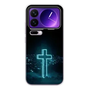 Чехол для Xiaomi 17 Pro Max (AlphaPrint) - (Христианские) (Крест и город)