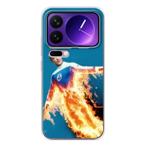 Чохол з принтом Фантастична четвірка для Xiaomi 17 Pro Max (Людина-факел у вогні)