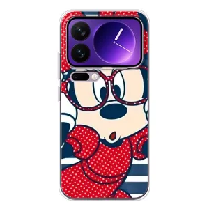 Эксклюзивный чехол для Xiaomi 17 Pro Max (AlphaPrint - Мультяшные) (Маус в очках)