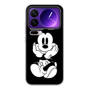 Эксклюзивный чехол для Xiaomi 17 Pro Max (AlphaPrint - Мультяшные) (Микки на черном)