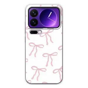 Чохол з бантиками на Xiaomi 17 Про Макс (Рожеві бантики)