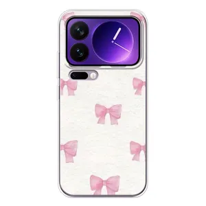 Чохол з бантиками на Xiaomi 17 Про Макс (Рожеві бантики)