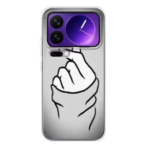 Чехол с принтом для Xiaomi 17 Pro Max (AlphaPrint - Знак сердечка)