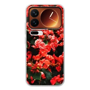 Чехлы с Цветами для Xiaomi 17 Pro (VPrint) (Цветы красные)