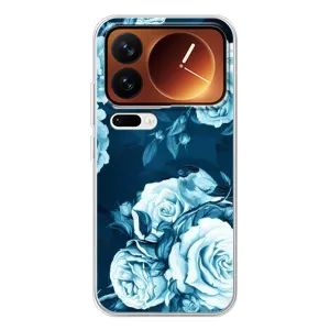 Чехлы (ART) Цветы на Xiaomi 17 Pro (VPrint) (Голубые Бутоны)