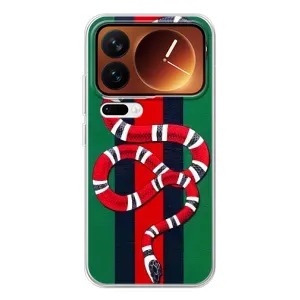 Чехлы ГУЧЧИ для Шяоми 17 Про (AlphaPrint) (Gucci змия)
