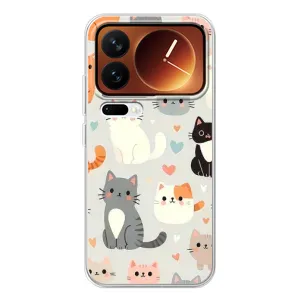 Чехол с принтом «Коллаж котов» для Xiaomi 17 Pro