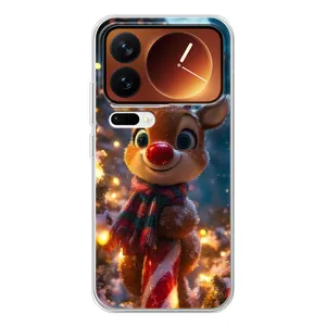 Яркий чехол для Xiaomi 17 Pro с Зимними Оленятами