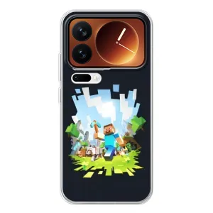 Чохол Майнкрафт на Xiaomi 17 Pro (AlphaPrint) Minecraft (персонажі Minecraft)