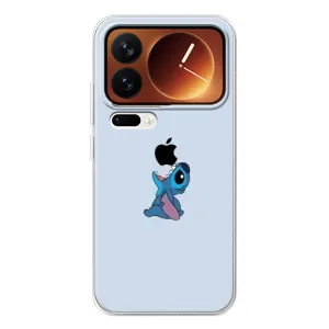 Чехол с принтом Стич на Xiaomi 17 Pro (Stitch apple)