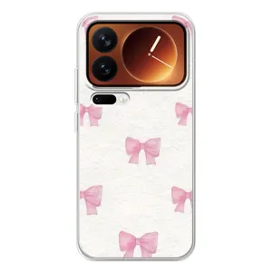 Чохол з бантиками на Xiaomi 17 Про (Рожеві бантики)