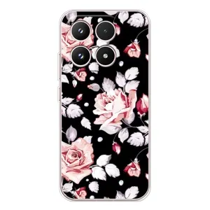 Чехлы с Цветами для Xiaomi 17 (VPrint) (Цветочки на черном)