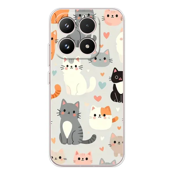 Чехол с принтом «Коллаж котов» для Xiaomi 17 Чехол с принтом «Коллаж котов» для Xiaomi 17
