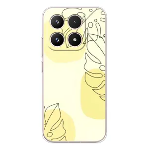 Силиконовый чехол с принтом в цветах на Xiaomi 17 (Желтая монстера арт)