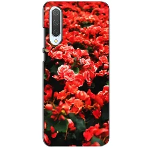 Чехлы с Цветами для Xiaomi CC9 (VPrint) (Цветы красные)