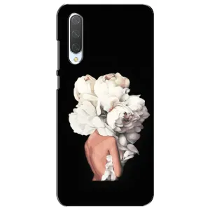 Чехлы (ART) Цветы на Xiaomi Mi CC9e (VPrint) (Белые цветы)