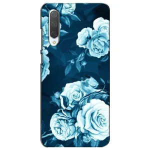 Чехлы (ART) Цветы на Xiaomi Mi CC9e (VPrint) (Голубые Бутоны)