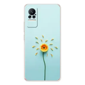 Чехлы с Цветами для Xiaomi Civi 1S (VPrint) (Желтый цветок)