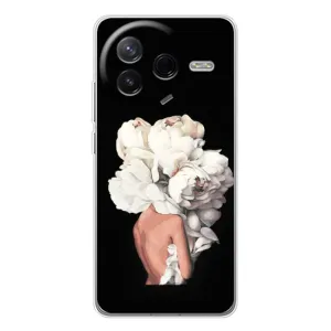 Чехлы (ART) Цветы на Xiaomi Civi 4Pro (VPrint) (Белые цветы)