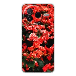 Чехлы с Цветами для Xiaomi Civi 4Pro (VPrint) (Цветы красные)