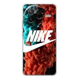 Чехол для Xiaomi Civi 4Pro - с принтом Найк (AlphaPrint) (Дымчатый найк)