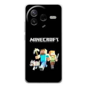 Чохол Майнкрафт на Xiaomi Civi 4Pro (AlphaPrint) Minecraft (герої Minecraft)