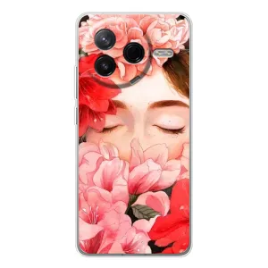 Чехлы (ART) Цветы на Xiaomi Civi 4Pro (VPrint) (Глаза в цветах)
