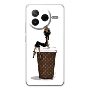 Чехлы Луи Витон для Xiaomi Civi 4Pro (AlphaPrint - LOUIS VUITTON) (кофе LOUIS VUITTON)